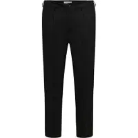Only & Sons Chinohose "ONSMIRO TAILORED TAPERED 0346 PANT FRML", Herren, Gr. M, N-Gr, schwarz, Web, Obermaterial: 63% Polyester, 33% Viskose, 4% Elasthan, unifarben, regular fit lang, Hosen Chinohose