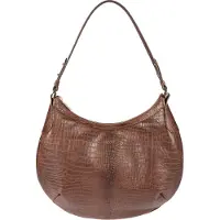 Roeckl sports ROECKL Leder Schultertasche Liberty Shoulderbag Croco Saddle Brown braun