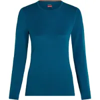 Icebreaker - Unterwäsche aus Merinowolle - W Merino 260 Tech LS Crewe Atlantis für Damen aus Wolle - Größe M - Blau