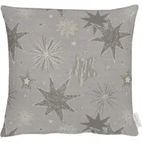 Apelt Dekokissen "3755", grau (grau, sterne), B:40cm L:40cm, Polyester, Dekokissen_Sitzkissen_Kissenhüllen, Dekokissen