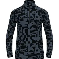 Odlo The Natural Merino Warm Jacquard Base Layer Half-zip provincial blue - black (21109) L