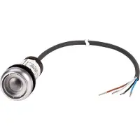 Eaton 185620 Drucktaste, flach, tastend, 1 Ö, Kabel (schwarz) mit offenem Ende, 4-polig, 3.5 m, ohne Tastenplatte, Frontring Titan C22-D-X-K01-P65