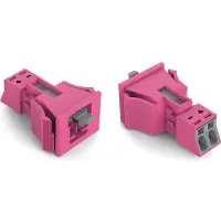 Wago 890-792/082-000 Snap-In-Stecker,2-polig,Kod. B,pink 890792082000 - 50 Stück