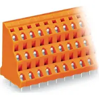 Wago 737-654 Dreistock-Klemmenleiste für Leiterplatten 0,08-2,5 qmm orange