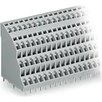 Wago 738-212 Vierstock-Klemmenleiste für Leiterplatten 0,08-2,5 qmm grau