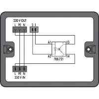 Wago 899-632/102-000 Verteilerbox,Relaisschaltung,2 Eingänge,schwarz 899632102000