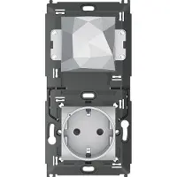 Legrand NT4501C Gateway + Steckdose und Masterswitch LivingLight with Netatmo, Farbe: Tech