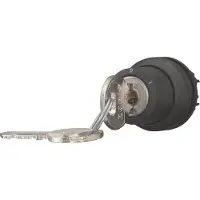 Eaton 171152 Schlüsseltaste, rastend, 2 Stellungen, Ronis 455, Schlüssel abziehbar: 0, Frontring Schwarz M22S-WRS-RS-A1