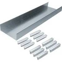 Hager TEH AKU2000702 Aufbodenkanal-Unterteil 2-stg m.Seitenprofilen Stahlbl.AK 2 2,4m