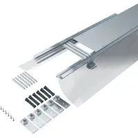 Hager BKF200065 Bodenkanal estrichbündig mit Folie Stahlblech BKF 200x(65-110)mm - 2 Meter