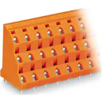 Wago 737-808 Dreistock-Klemmenleiste für Leiterplatten 0,08-2,5 qmm orange