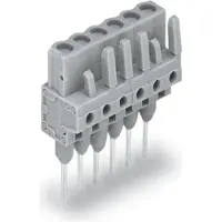 Wago 232-150/005-000 Federleiste für Reihenklemmen,Stifte 0,6 x 1 mm,gerade,grau 232150005000 - 10 Stück
