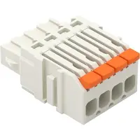 Wago 2734-1104/327-000 1-Leiter-Federleiste,Hebel,Push-in CAGE CLAMP,lichtgrau 27341104327000 - 100 Stück
