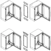 Schneider Electric NSYMUPLA74G Horizontaler Anreihsatz für PLA-Gehäuse H750xT420 mm – Kupplung IP55