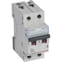 Legrand 403392 TX3 Leitungsschutzschalter B-Charakteristik, 50A, 2-polig, 6kA, 400VAC, 2TE