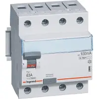 Legrand 411819 TX3 Fehlerstromschutzschalter 63A, 4-polig, 100mA, Typ F-G, 400VAC, 4TE