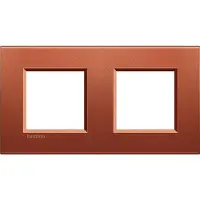 Legrand LNA4802M2RK Abdeckrahmen LIVINGLIGHT: 2-fach, 2 + 2 Module, Farbe: Brick