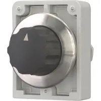 Eaton 188138 Wahltaste, RMQ-Titan, mit Drehknopf, rastend, 4 Stellungen, beschriftet, Frontring Edelstahl M30I-FWR4