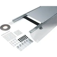 Hager BKFD400065 Bodenkanal estrichbündig mit Folie/Dichtmöglichkeit Stahl BKFD 400x(65-110)mm - 2 Meter