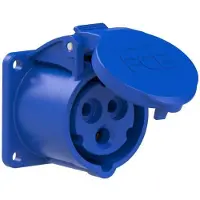 Pce 313-6f5 CEE-Anbausteckdose gerade (55x55mm) 16A 3p 6h IP44/IP54 3136f5