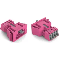 Wago 890-284/081-000 Buchse ohne Zugentlastungsgehäuse 4-polig pink