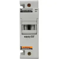 Eaton CH60J1 Sicherungshalter, Niederspannung, 60 A, AC 600 V, DC 600 V, 200 kA, 40 x 83 x 125 mm, J, 1P, UL, CSA, 35 mm Hutschiene - 6 Stück