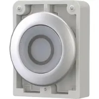 Eaton 182934 Leuchtdrucktaste, RMQ-Titan, flach, rastend, weiß, beschriftet 0, Frontring Metall M30C-FDRL-W-X0