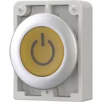 Eaton 182965 Leuchtdrucktaste, RMQ-Titan, flach, tastend, gelb, beschriftet, Frontring Metall M30C-FDL-Y-X162