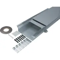 Hager BKWD300090 Bodenkanal estrichbündig mit Wanne/Dichtmöglichkeit Stahl BKWD 300x(90-130)mm - 2 Meter