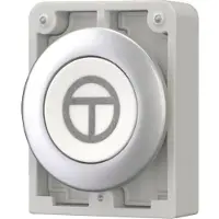 Eaton 182963 Drucktaste, RMQ-Titan, flach, tastend, weiß, beschriftet, Frontring Metall, EIN/AUS M30C-FD-W-X11
