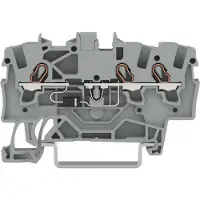 Wago 2001-1311/1000-410 Bauelementklemme,3 Leiter,mit Diode 1N4007,grau 200113111000410 - 100 Stück