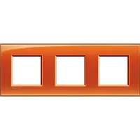Legrand LNA4802M3OD Abdeckrahmen LIVINGLIGHT: 3-fach, 2 + 2 + 2 Module, Farbe: Orange
