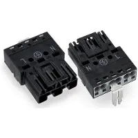 Wago 770-213/002-000 Stecker,mit PE-Direktkontakt,3-polig,schwarz 770213002000 - 100 Stück