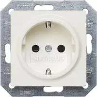 Siemens 5UB1518-0KK DELTA i-system SCHUKO-Steckdose mit erhöhtem Berühungsschutz, titanweiß, ohne Krallen 5UB15180KK - 10 Stück