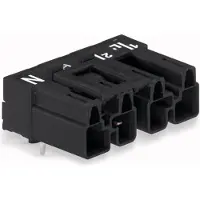 Wago 770-814/011-000 Stecker für Leiterplatten,abgewinkelt,4-polig,schwarz 770814011000 - 50 Stück
