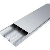 Hager UK240483 Unterflurkanal 3-zügig estrichüberdeckt aus Stahlblech UK 240x48mm - 2 Meter