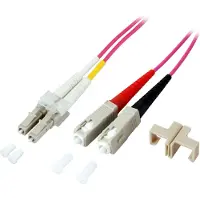 EFB Elektronik O0323.40 Duplex Jumper LC-SC 50/125μ, OM4, LSZH, erika violett, 2.0mm, 40m O032340