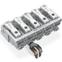 Wago 294-4275 Leuchtenanschlussklemme,Drücker extern,mit PE-Rastkontakt,weiß 2944275 - 250 Stück