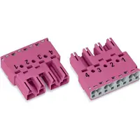 Wago 770-294 Stecker,4-polig,Kod. B,pink 770294 - 50 Stück