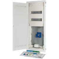 Eaton 302448 Hohlwand-Kleinverteiler, Hybrid, 5-reihig, 24TE, Stahlblechtür superflach WIFI KLV-60HWP-W-HY24-SF