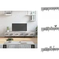 The Living Store TV-Schrank Betongrau 150x36x30 cm Holzwerkstoff