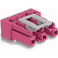 Wago 770-883/011-000/082-000 Buchse für Leiterplatten,abgewinkelt,3-polig,pink 770883011000082000 - 100 Stück