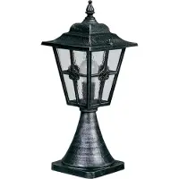 Albert 600532 Sockelleuchte Typ Nr. 0532 - Farbe: schwarz-Silber, für 1 x Lampe, E27