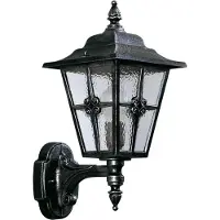 Albert 601804 Wandleuchte Typ Nr. 1804 - Farbe: schwarz-Silber, für 1 x Lampe, E27