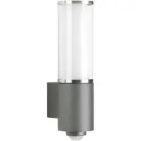 Albert 620320 Wandleuchte Typ Nr. 0320 - Edelstahl/anthrazit, mit BWM für 1 x Lampe max. 20 W, E27, 2 Ersatzgläser: 90260370 und 90210309