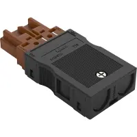 Wago 770-1373/146-000 Brückungsstecker,mit montiertem Zugentlastungsgehäuse,3-polig,braun 7701373146000 - 25 Stück