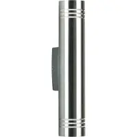 Albert 690208 Wandleuchte Typ Nr. 0208 - Edelstahl, für 2 x QT14 - 40 W, G9