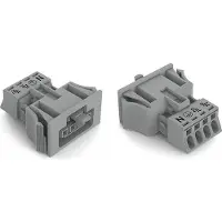 Wago 890-744/060-000 Buchse Snap-In 4-P mit VK, grau Kod.B