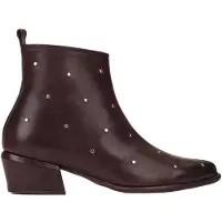 Wonders für Damen. D-2002 Fei 02 Stiefeletten aus Leder, braun (40), 3 bis 5 cm, Reißverschluss, Lässig