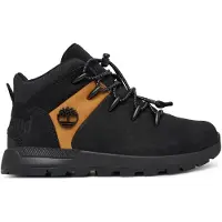Timberland für Jungen. TB0A6BXDEMJ1 Lederschuhe Sprint Trekker Mid schwarz (33), Wohnung, Schnürsenkel, Sportlich, Draußen, Nachhaltig, Kind